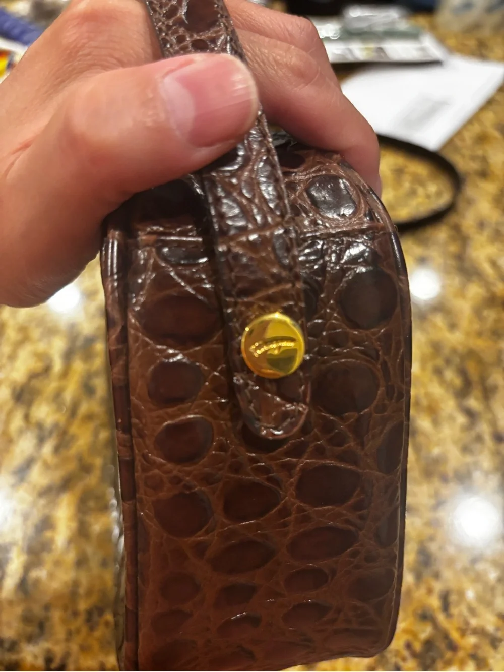 Salvatore Ferragamo crossbody croc leather - Picture 5 of 15